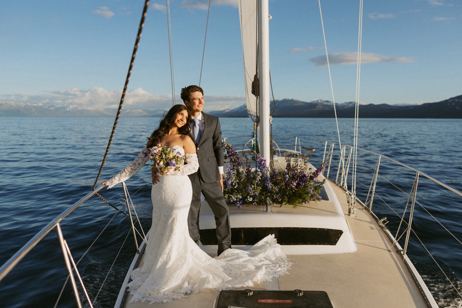 Kelly & Dylan wedding flowers at North Tahoe Event Center, Kings Beach